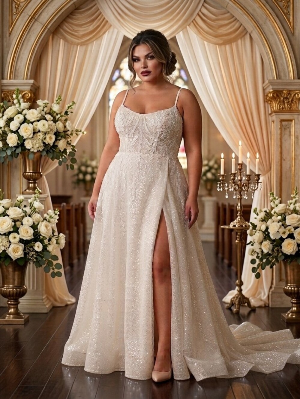 Essense of Australia Sparkling Princess A-Line Wedding Gown